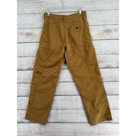 prAna Breathe Roll Tab Hem Hiking Pants Mens Small Brown Beige - Picture 2 of 12
